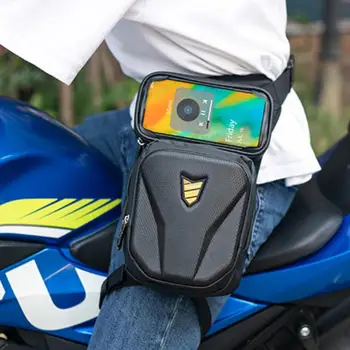 Мотоциклетная сумка водонепроницаемая, большой емкости, с твердым корпусом, чувствительным сенсорным экраном, сумка для ног, поясная сумка, поясная сумка для улицы