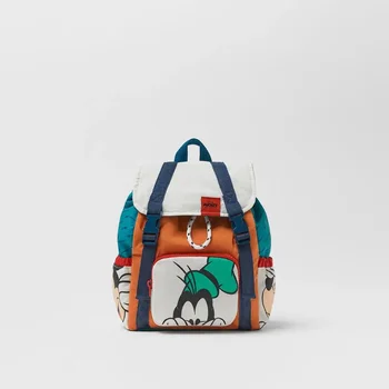 Мультфильм Диснея, новый детский рюкзак с Микки Маусом для девочек, милая школьная сумка для мальчиков, поясная сумка, нагрудная сумка, кошелек для монет, мессенджер