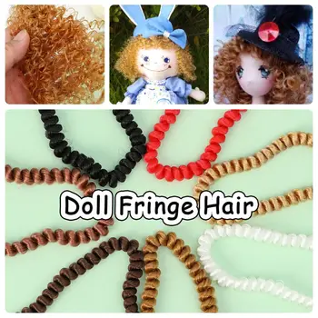 Накрутите вьющиеся волосы для кукол BJD, парик из высокотемпературного волокна, утки для волос 1/6 1/4 1/3 1/12, аксессуары для кукол