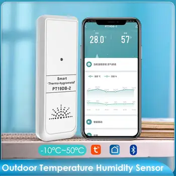 Новый 1/2/3ШТ Tuya Smart Outdoor Mini Датчик Температуры и Влажности с Диапазоном обнаружения -20 ℃ -70 ℃ Поддержка Удаленного мониторинга Мобильного приложения