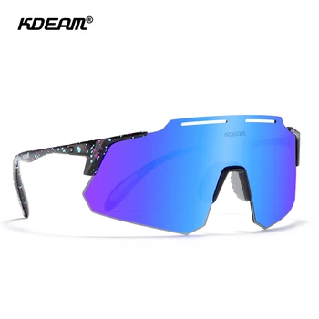 Новый модный бренд KDEAM Велосипедные очки, поляризованные солнцезащитные очки, сверхвесомый велосипед, Спортивные очки TR90, УФ-линзы роскошных оттенков.