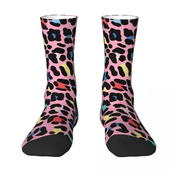 Носки Rainbow leopard от Elebea, чулки до щиколотки, Компрессионные чулки для регби, нескользящие футбольные чулки, Женские Носки, мужские