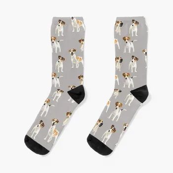 Носки для собак породы Джек-рассел-терьер, носки на Рождество, нескользящие чулки, носки в цветочек, спортивные носки на заказ, мужские носки, женские