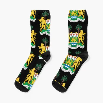 Носки с гербом Сьерра-Леоне, мужские футбольные носки, носки с подогревом