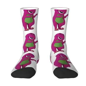Носки с динозавром Barney, носки люкс на Хэллоуин, незаменимые носки для мужчин, хлопковые 100% носки для мужчин, женские