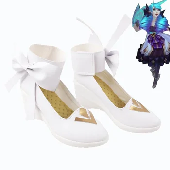 Обувь для косплея Game LOL Gwen Обувь из искусственной кожи, Карнавальные ботинки на Хэллоуин, реквизит для косплея на заказ