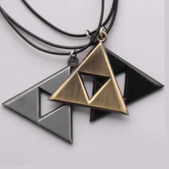 Ожерелье с подвеской Zeldas для мужчин и женщин, винтажное колье с треугольным амулетом Triforce, ожерелье-чокер, украшения для косплея, подарки для вечеринок