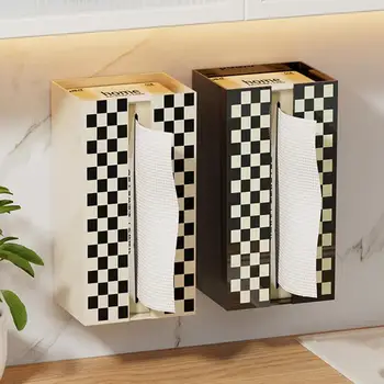 Перевернутая бумажная коробка кремово-белого цвета для ванной Бытовой настенный перевернутый ящик для хранения, настенная коробка для салфеток, салфетки