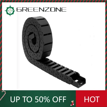 Пластиковая тяговая цепь GREENZONE 15x20 18x18 10x15 Для кабеля электронной энергии, аксессуары для гусеничной машины, гибкая пластиковая цепь