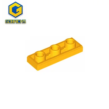 Плитка Gobricks GDS-M258, Модифицированная, 1 x 3 Перевернутых с отверстием, совместима с 35459 игрушечными сборными строительными блоками Техническая