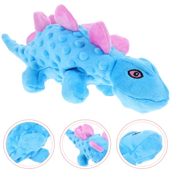 Плюшевая пищащая игрушка для агрессивных жевателей Мягкая игрушка для собак Плюшевая игрушка в форме динозавра