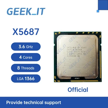 Процессор Xeon X5687 SLBVY 3,6 ГГц с 4 ядрами и 8 потоками, 12 МБ 130 Вт LGA1366 CPU