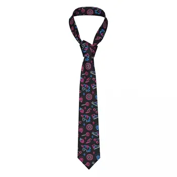 Разноцветные галстуки с изображением животных-единорогов Унисекс, обтягивающий галстук с узким вырезом из полиэстера длиной 8 см для мужской повседневной одежды Gravatas Office