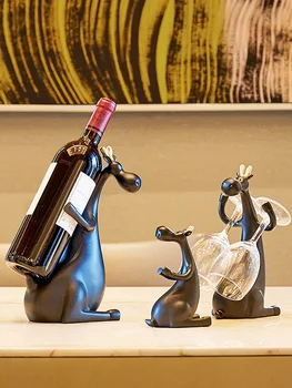 Роскошная и креативная полка для красного вина, предметы домашнего обихода, витрина из скандинавского стекла, Вертикальный стол  