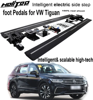 Самая горячая электрическая ножная педаль боковой подножки для VW Tiguan 2015-2023, интеллектуальная и масштабируемая высокотехнологичная, выдерживает нагрузку 300 кг.