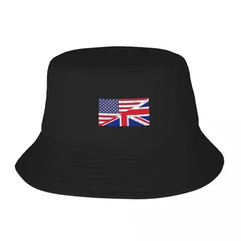 Смешанный флаг США и Великобритании, Объединенные Союзники, Друзья, панама, шляпа для гольфа, мужская военно-тактическая кепка, мужская шляпа, Роскошная женская