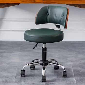 Современное кожаное офисное кресло, мебель для дома, кресло для отдыха из массива дерева, Подъемное кресло для учебы, поворотные компьютерные стулья со шкивом