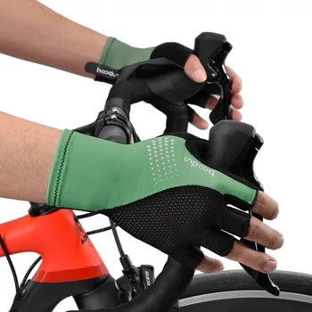 Спортивные перчатки для велоспорта на открытом воздухе, Солнцезащитные Велосипедные перчатки для шоссейного автомобиля, амортизирующие силиконовые перчатки на полпальца, мужские перчатки