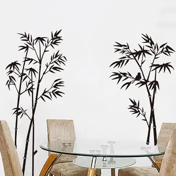 Съемная бамбуковая наклейка с птицей на стену, наклейка для гостиной, спальни, сделай сам домашний декор