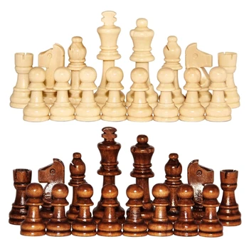 Только 32шт деревянных Шахматных Фигур, Шахматные фигуры с 2,2 дюймовыми Шахматными фигурами