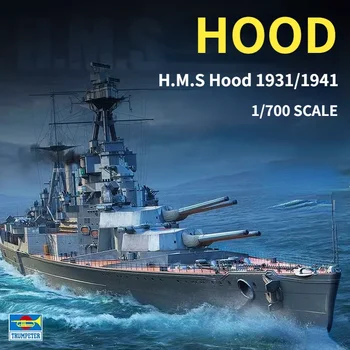 Трубач 05740/05741 Пластиковая Модель Корабля 1/700 H.M.S Hood Линкор Крейсер 1941/1931 Масштабная Лодка для Военной Модели Хобби DIY