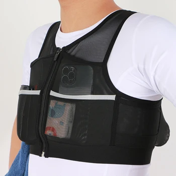 Универсальный кросс-кантри марафон жилет сумки эластичный управлением хранение груди пакет дышащая Куртка для спорта на открытом воздухе мелких предметов