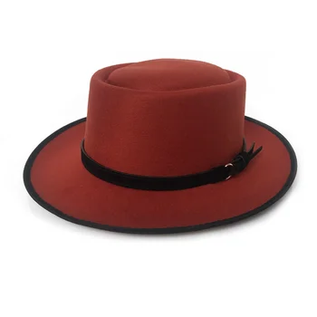 Фетровая шляпа для мужчин и женщин, фетровая шляпа в ковбойском стиле, фетровая шляпа с пряжкой