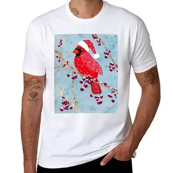 Футболка Snow Cardinal 2023, футболка с коротким рукавом, эстетическая одежда, футболки для тяжеловесов для мужчин