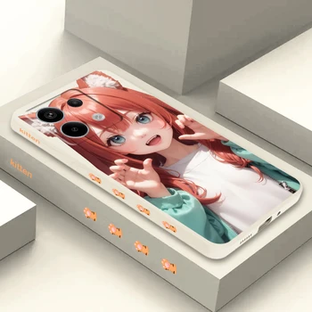 Чехол для Телефона Cat Girl Для Xiaomi Redmi Note 12 11 11S 10 10A 10T 10S 9T 9 8 7 Pro Plus 4G 5G Силиконовая Защитная Крышка Coque