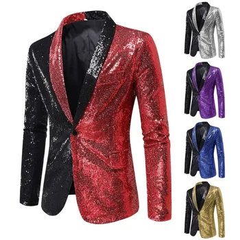 Элегантные костюмы для мужчин, мужские непромокаемые костюмы, пиджак из 3 предметов, мужской модный тренд, удобный цвет, парный костюм с пайетками, пальто для вечеринок